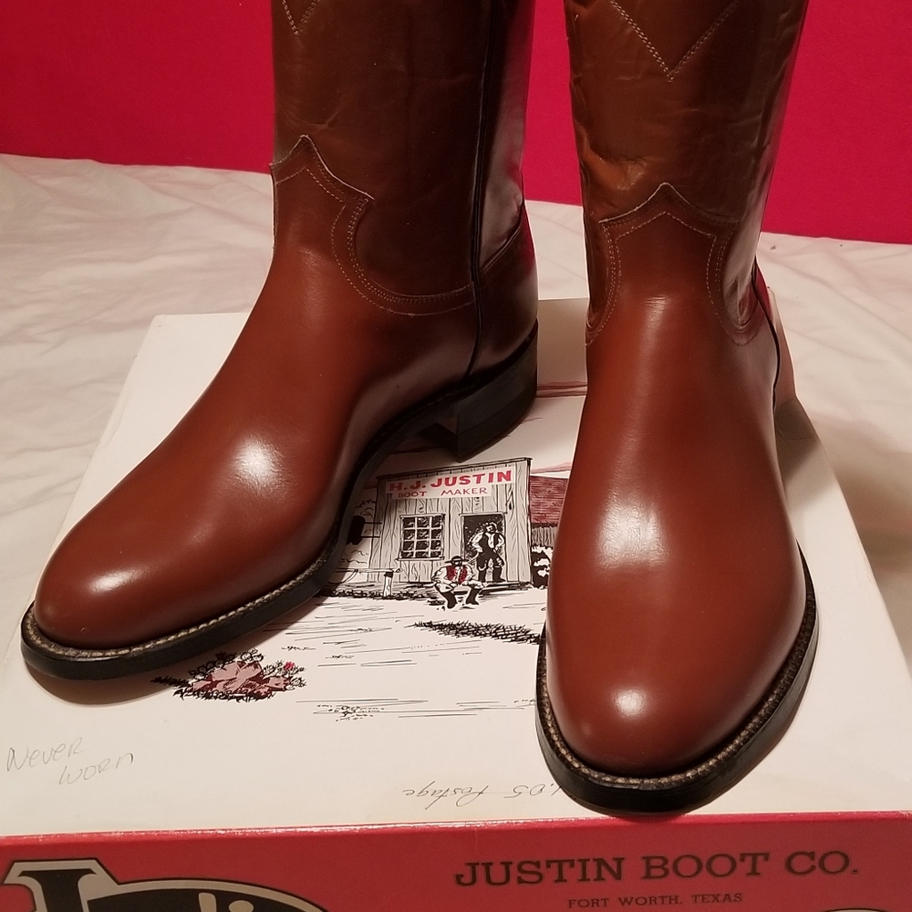Justin mens Tan Kipskin boots